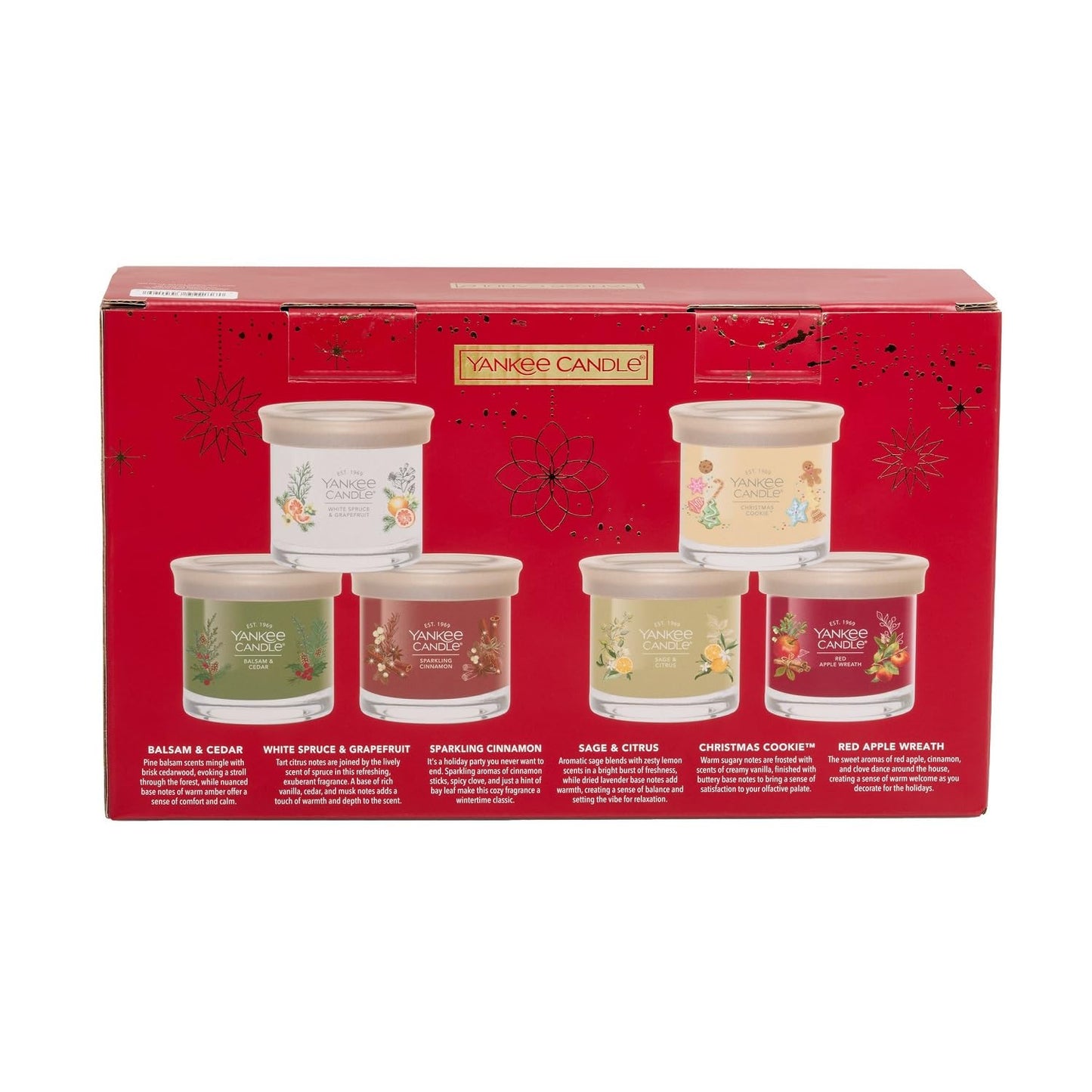 Yankee Candle Variety Pack, 6 Premium Soy Wax Blended Scented Candles, 4.3 oz Each
