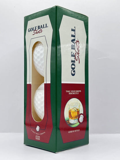 Package of 2 - Golf Ball Shaped Shot Glasses - Golf Gift