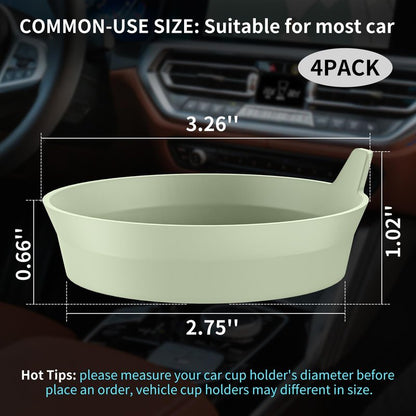 ME.FAN Car Cup Holder Coasters [4 Pack] Silicone Cups Mats, Automotive Universal Non-Slip Recessed Interior Accessories Desert Sage