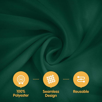BRILLMAX 6 Pack Hunter Green Tablecloths 90 x 132 Inch for 6ft Rectangle Tables - 150 GSM Polyester Fabric, Floor Length Drop, Water, Stain & Wrinkle Resistant Cloth for Wedding Reception Banquet