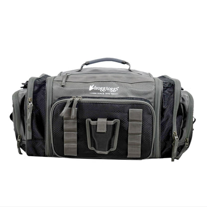 FROGG TOGGS Heavy Duty Fishing Tackle Duffle Bag, Includes Bait Trays, Black, 3700