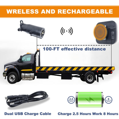 yuksood Wireless Trailer Light Kit - Magnetic, Rechargeable, Waterproof IP67 for Trucks, RVs, Boats - Red, Model zy-5023B