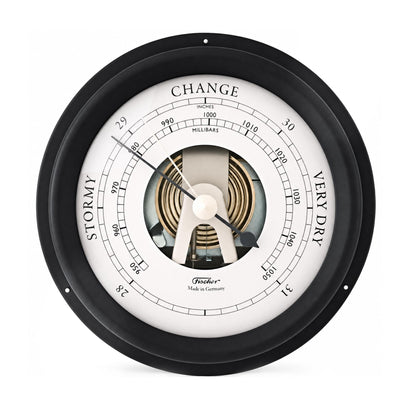Fischer Maritime Barometer Black, Diameter 125 mm (Face 85 mm) - 1508B-06