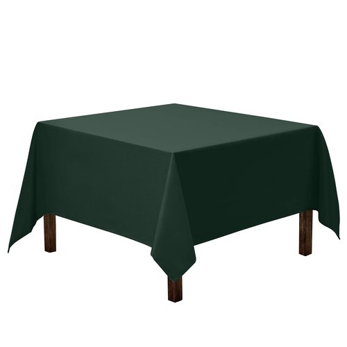 Gee Di Moda Square Tablecloth - 85 x 85 Inch Hunter Green Table Cloth for Large Square or Round Tables - Heavy Duty Washable Fabric - for Buffet Table, Holiday Party, Dinner, Wedding & Baby Shower