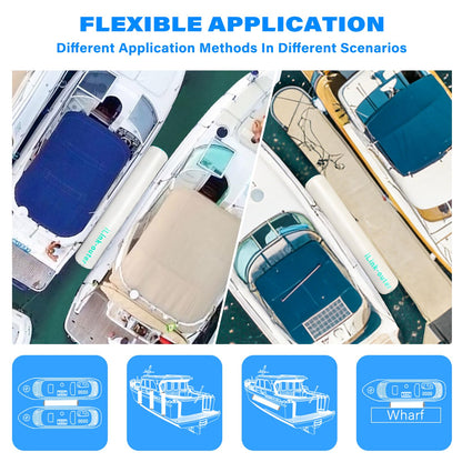 iLink-outer Inflatable Boat Fenders with Air Pump, Upgraded Boat Bumpers for Docking, 10FT Heavy Duty Dock Fender with Storage Bag, Dock Bumper for Tying up Fishing Boats, Jet Skis, Yachts, Pontoon
