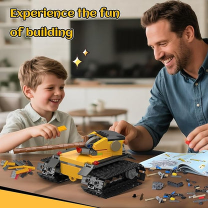 Robot Building Sets for Kids - 5 in 1 Wall Robotic Kit 748 PCS Robot with Interchangeable Arms Bulldozer Plane Building Block Toy Model for Boys Girls 8-12 Easter Home Decor