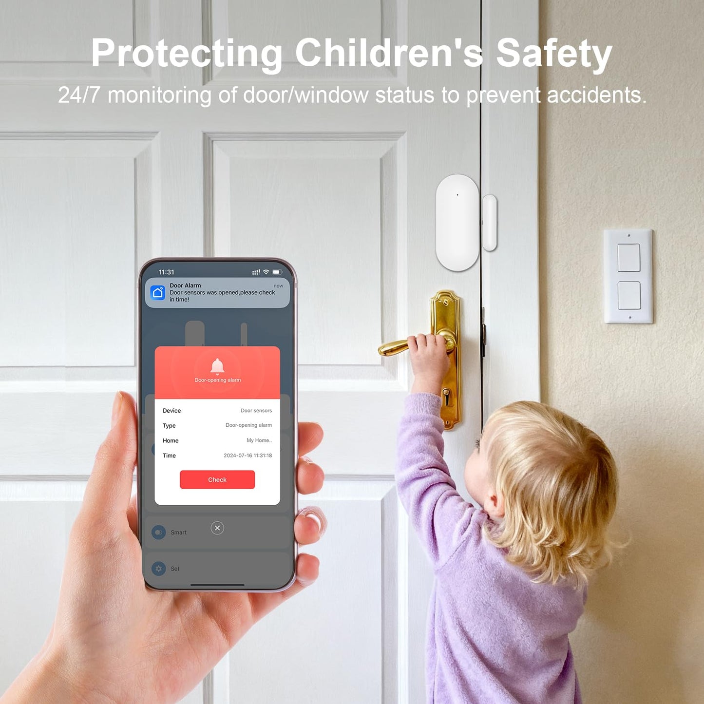 Wireless Alarm System for Home Security,4.3in Touch Screen 24PcsWiFi+GSM/4G Door/Window Home Security System,APP Control,SOSButton,Remotes,Compatible with Alexa,Real-Time Alert & App Control