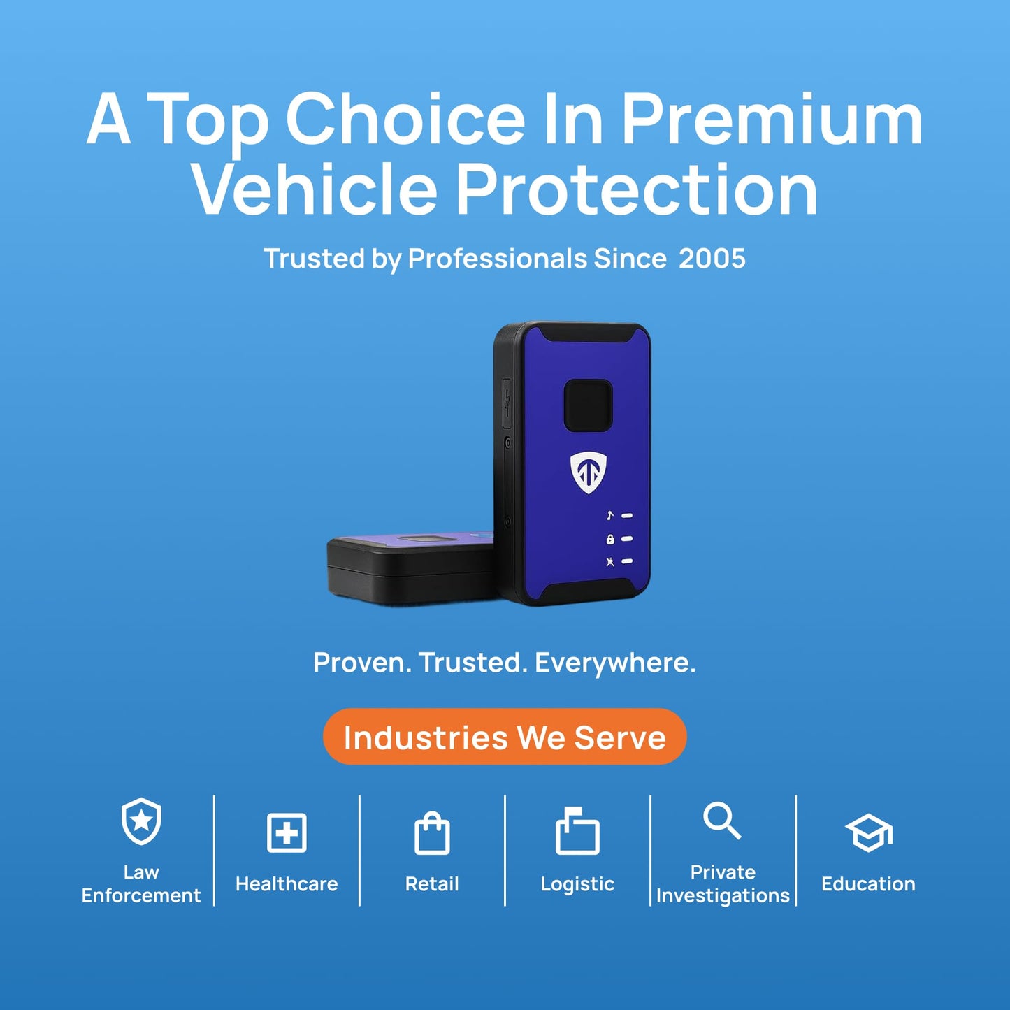 Brickhouse Security GPS Tracker for Vehicles No Monthly Fee - 1 Year Subscription Included - Portable LTE GPS International Tracking Devices for Cars Hidden - Tiny GPS Trackers for Cars - GPS Trackers
