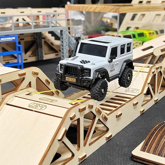 LDARC 1:43 Scale Mini RC Crawler RTR RC Rock Truck 4x4 2.4GHZ Hobby Grade Remote Control Car Model Vehicle RC Buggy Comes with a DIY Replaceable Body Shell(Grey)