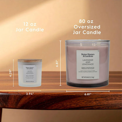 4-Wick Large Oversized Jar Candle 80oz. (Lavender and Lemonade)