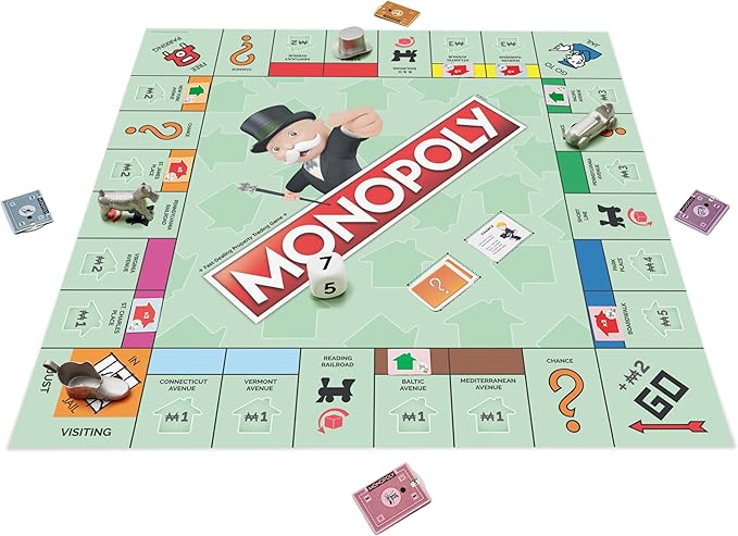 Spin Master Games Monopoly Giant Edition Classic Family Board Game for Indoor &amp Outdoor Play with Oversized Board Screenless Activity 2-4 Players for Ages 6 &amp Up