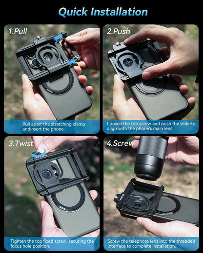 20-60X Zoom Telephoto Lens, Evil Eye High Power HD Telephoto Phone Lens with Tripod and Universal Phone Clip for iPhone 16/15/14/13 Series, Samsung, Android Phone and Most Smartphone