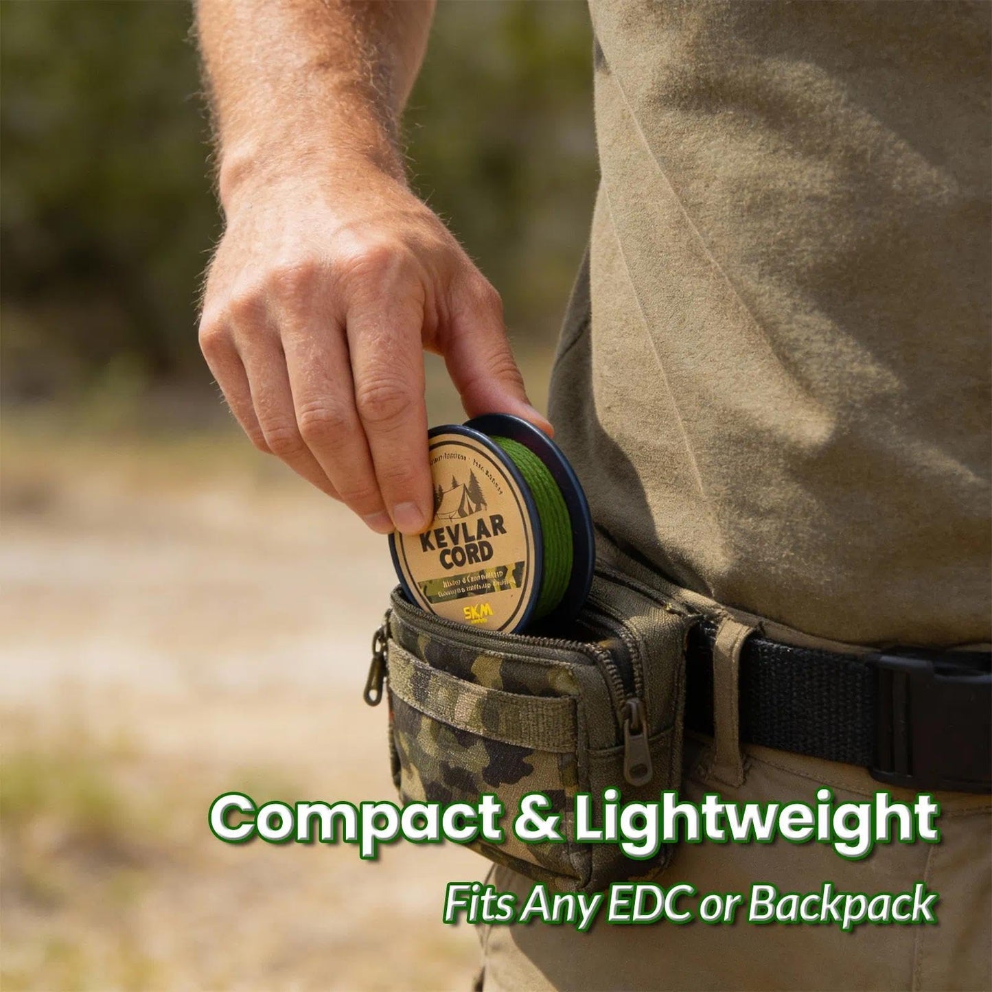 9KM DWLIFE Camo Green Kevlar Cord, High Strength, Ultralight, Abrasion Resistance for Trip Wire, Saw, Model Rocket, Hammock Tarp Ridgeline, Camping