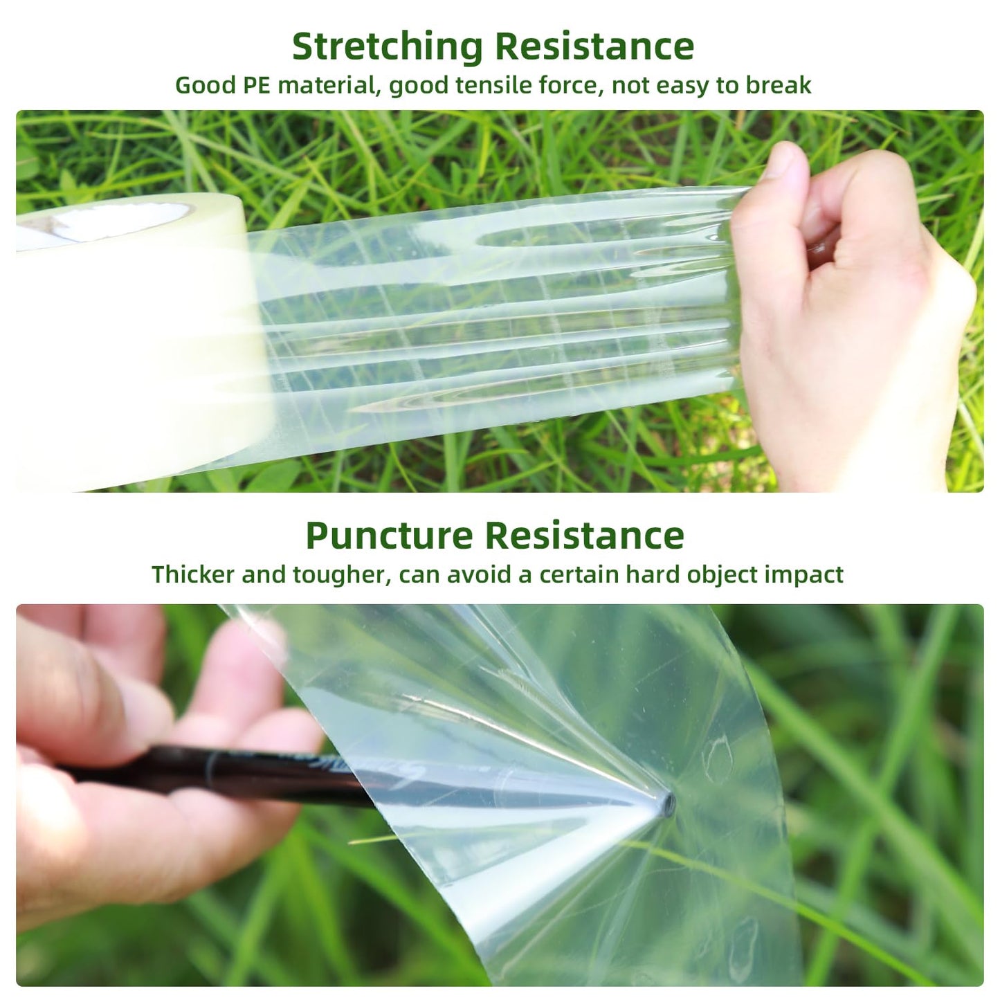 Ohuhu 4 Tiers 11 Shelves Greenhouses with 3" x 98' Repair Tape, Outdoor Walk-in Green House with Reinforced Clear Plastic Film Tape