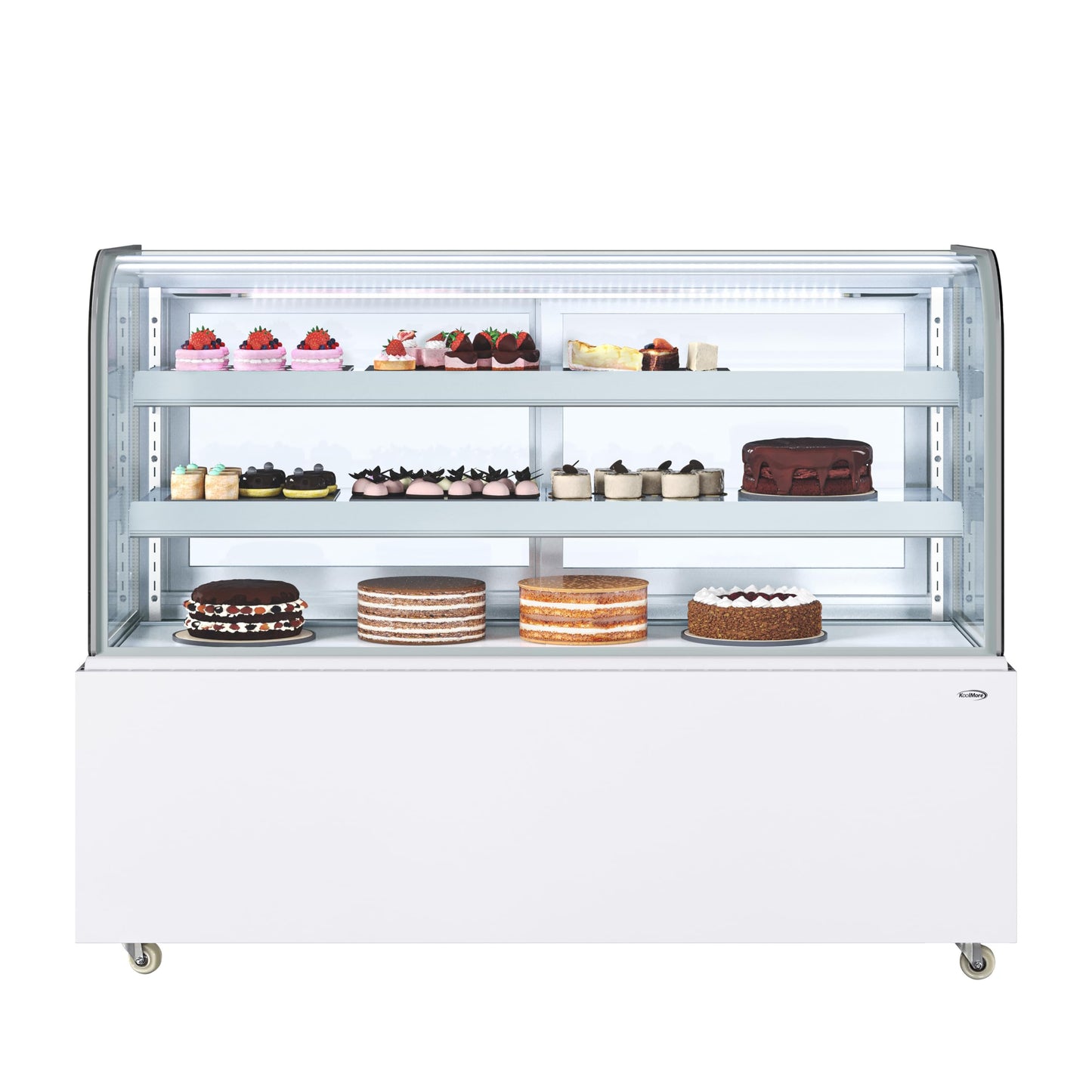 KoolMore 60 in. Refrigerated Bakery Display Case, 17.6 cu. ft. in White (KM-CDHF-17C-WH)
