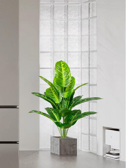 Rozwkeo Artificial Plant in Pot Fake Tree Trunks Leaves Faux Potted for Indoor Outdoor Modern Decoration Home Office Living Room Bedroom Balcony Housewarming Gift (80cm Tropical Bird of Paradise)