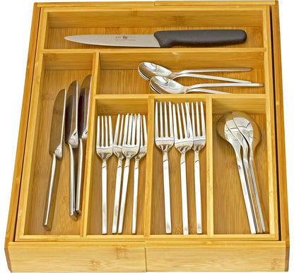 Home-it Expandable Cutlery Drawer - made for Utensil Organizer - Flatware Dividers Kitchen Holder