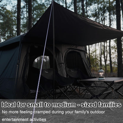 Vidalido Tents，6-8 Person Camping Tent with Extended Vestibule，2 Room Weather Resistant Family Tents，Easy Install Waterproof Outdoor Tent for Backpacking and Camping Hiking