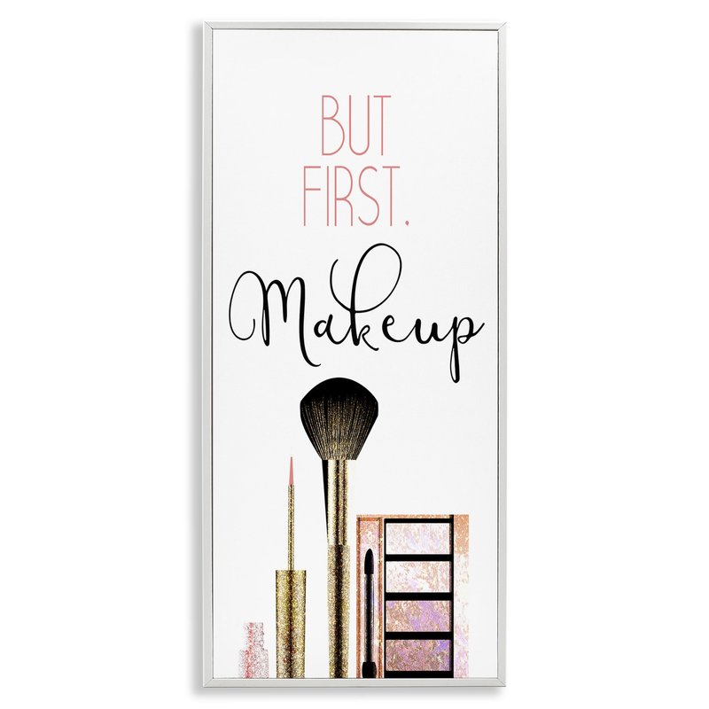Stupell Industries 'First Makeup Modern Beauty'| Framed Giclee Art