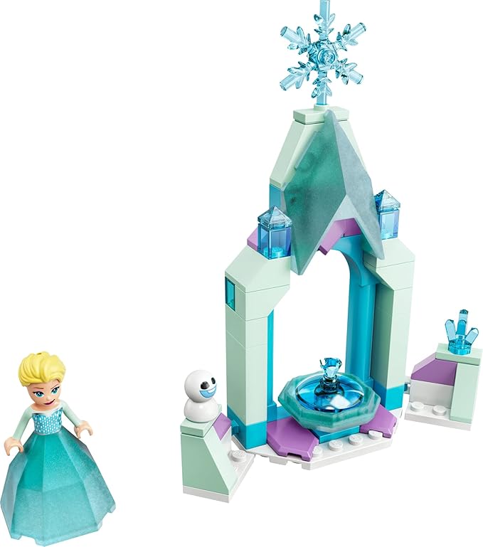 LEGO Disney Elsa's Castle Courtyard 43199 Building Set Disney Frozen Ice Castle with Princess Elsa Mini Doll Figure Disney Princess Toy Set for Kids Age 5+ Great Gift for Birthday or Any Time
