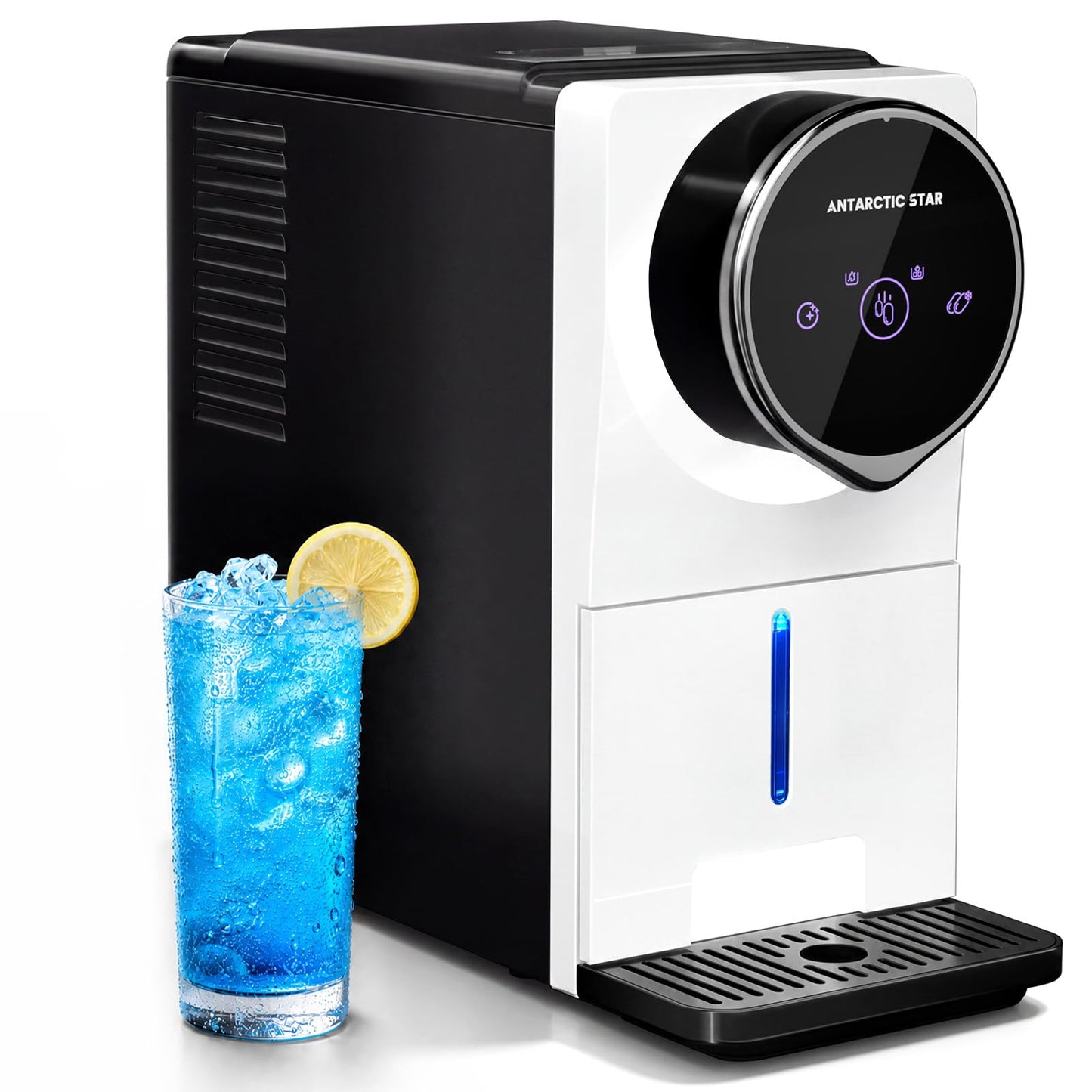 Antarctic Star Nugget Ice Maker Countertop, Gen 2 Self-Cleaning Portable Ice Machine, 33 lbs/24H, 1.8L Water Tank, 1.5 lbs Ice Storage, Touch Screen & Auto Ice Drop, for Home/Office/Kitchen