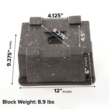 5-Pack OX BLOX Heavy Duty Trailer Jack Block - Made in USA RV Leveling Blocks - Supports Up to 10,000 lbs - RV Jack Blocks for Any Tongue Jack, Post, Foot, or Stabilizer (Round or Square)