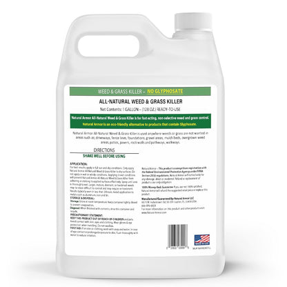 Natural Armor Weed Killer - All-Natural Concentrated Formula | Glyphosate-Free, 128 OZ Gallon
