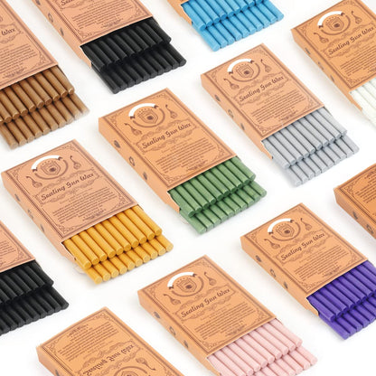 Wax Seal Kits, Wasole 20Pcs Pearl Purple Sealing Wax Sticks with 1 Pieces Glue Gun Set for Wax Seal Stamp, Great for Wedding Invitations, Birthday Cards, Envelopes, Gift Wrapping (Pearl Purple)