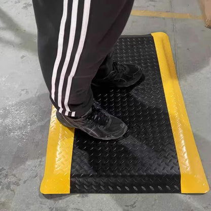 ISXACFF Anti Fatigue Mats Industrial 3' x 7' 15/16" Thick Ergonomic Standing Mat Commercial Kitchen Mat Heavy Duty Diamond Plate Shop Floor Mat Helps Relieve Back and Leg Soreness
