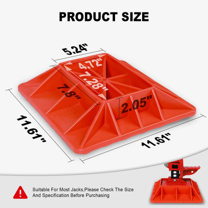 Big RED 48" High Lift Farm Jack with Base Mate - 3-Ton Off-Road Recovery Jack for Car, Truck, Jeep, ATV, SUV & UTV - Prevents Sinkage in Sand, Mud & Snow