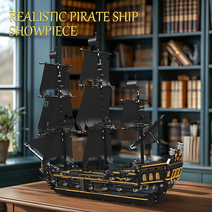 JMBricklayer Pirate Ship Model Building Sets Black Pearl Mysterious Toys Kits Collectible Blocks Cool Toy Gifts for Boys Teens Collectors (Upgraded Version 3180 Pieces) (40102)