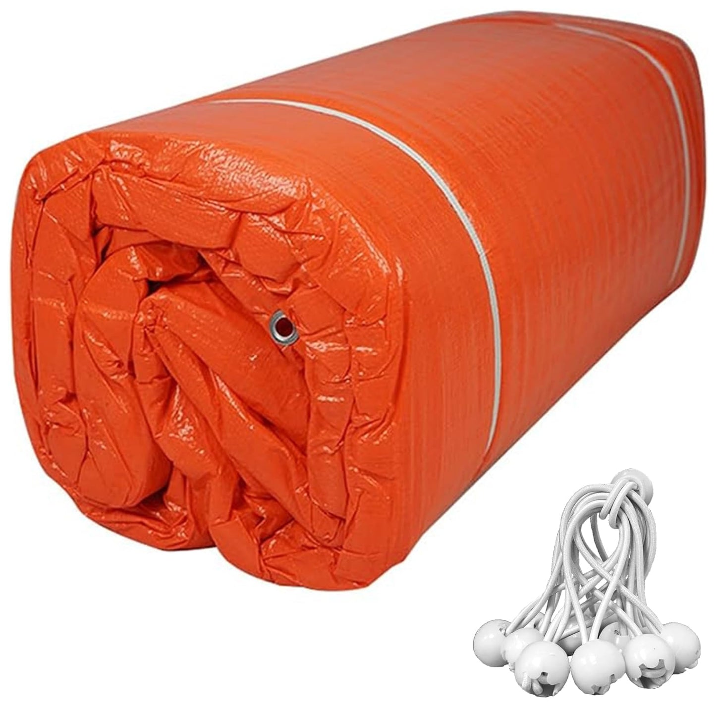 ONENESS Concrete Blanket, Construction Concrete Curing Blanket 3.6mm/0.15inch Thickness, Tarpaulin, Multipurpose Use Waterproof Tarps with Ball Bungee Cords,12' x 24'