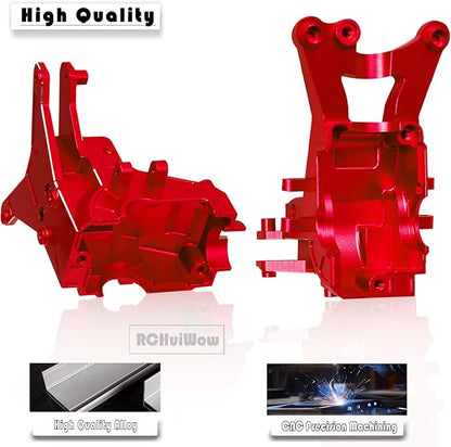 RC Composite Front Rear Upper Gearbox Covers and Shock Tower Upgrades for 1/10 Big Rock 3S BLXGranite/Senton 3S BLXGranite/Senton Mega5501/8 Typhon 3S BLXTyphon Mega550Red