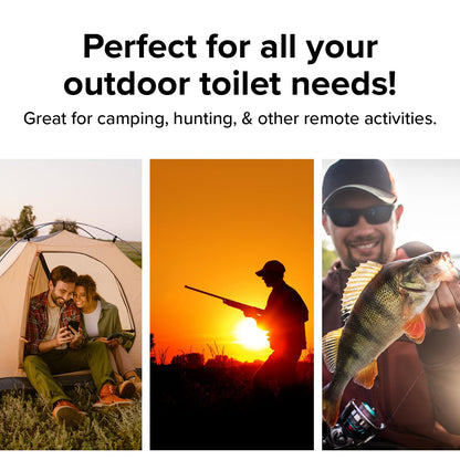 Camco Toilet Waste Bags - Features a Biodegradable Powder & Leak Proof Double Bag Design - Great for Camping,RVing,Hiking,or Boating (41548),(Pack of 60)