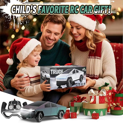 Remote Control Car All Terrain High Speed RC Pi-ckup Truck Toys with Light and Loadspace Electric Vehicle Toys for Kids and Adults Gifts for Birthday (Green Purple Color Change)