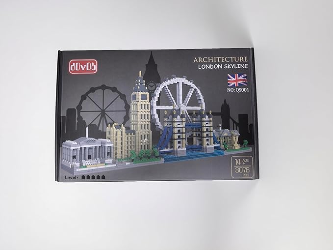 dOvOb Architecture London Skyline Collection Micro Mini Blocks Set Model Kit and Gift for Kids and Adults (3076 Pieces)