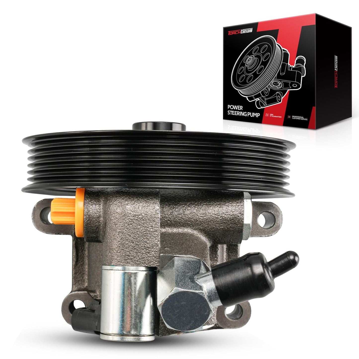 Torchbeam 96-260 Power Steering Pump with Pulley for 1997-2001 Expedition, 1991-2002 Town Car, 1992-2002 Grand Marquis, Crown Victoria, Navigator, OE Replace XW7Z3A674ABRM, F1VY3A674B, 96260