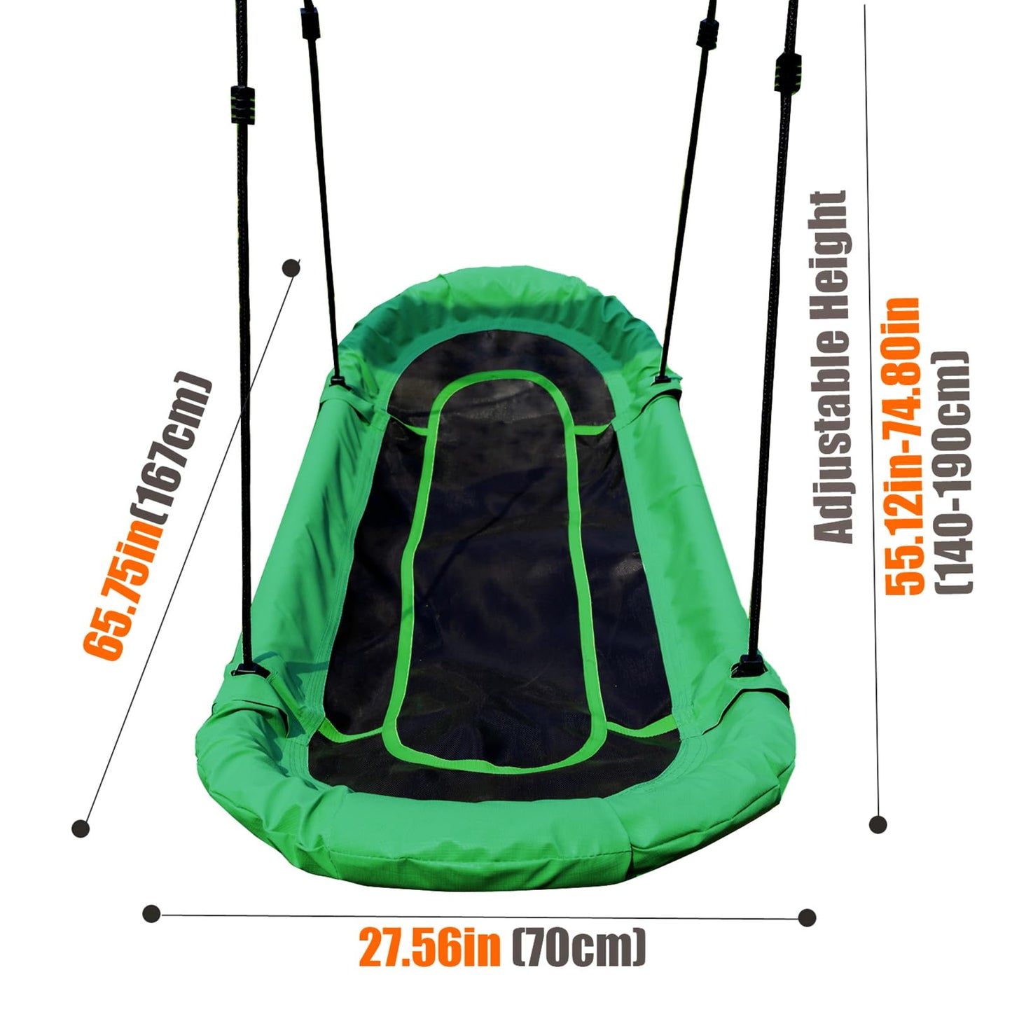 Platform Boat Swing 66 inch-Hanging Hammock Lounger Swing for Tree Backyard Porch Beach Park Playground Teens and Adult