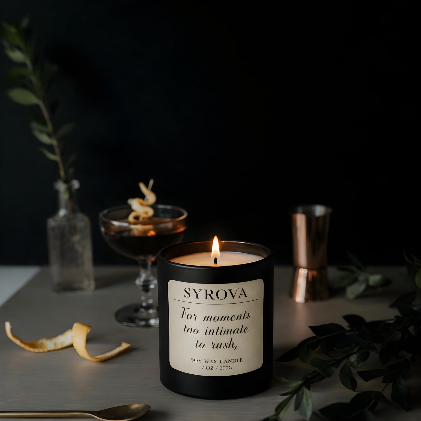 Amber & Tonka Bean Candle, Luxury Scented Soy Candle 7oz, Warm Cozy Fragrance for Home, Relaxing Aromatherapy Candle, Gift for Women, Long Lasting Jar Candle