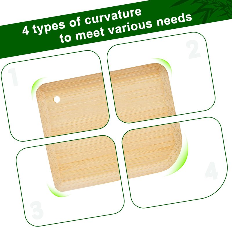 Bamboo Pan Scraper, Pot Scraper, Food Scraper, Kitchen Scraper Tools for Cast Iron Skillets, Cookware, Dishes, Pans and Pots (4 Pcs)