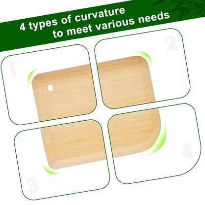 Bamboo Pan Scraper, Pot Scraper, Food Scraper, Kitchen Scraper Tools for Cast Iron Skillets, Cookware, Dishes, Pans and Pots (4 Pcs)