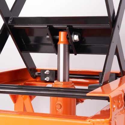 VEVOR Hydraulic Motorcycle Lift Table, 350 lbs Capacity Motorcycle Scissor Jack Lift with Wide Deck, J-Hooks, 4 Wheels, Hydraulic Foot-Operated Jack Stand for ATV Dirt Bikes