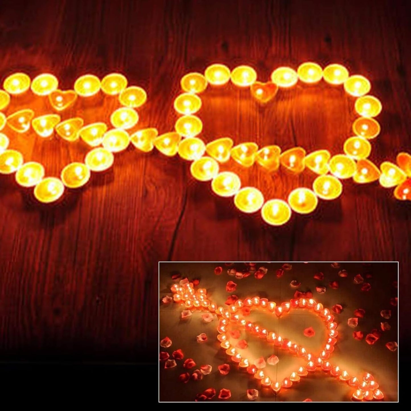 IJRPLM 50 Pack Heart Shaped Tealight Candles, Romantic Love Unscented Tea Lights Candles, Dripless & Long Lasting Smokeless, Mini Tealight Candle for Wedding Party Home Decor, Pink