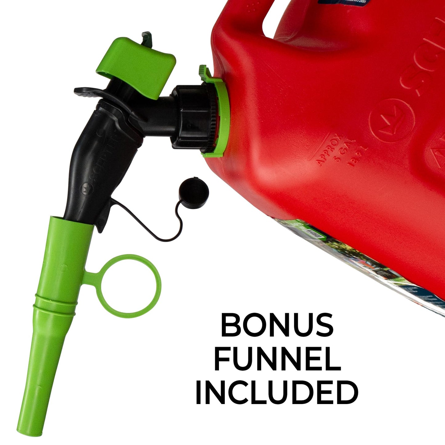 Scepter FR1G152 Fuel Container with Spill Proof Smart Control Spout with Bonus Spout Extender, Red Gas Can, 1 Gallon (Pack of 4)