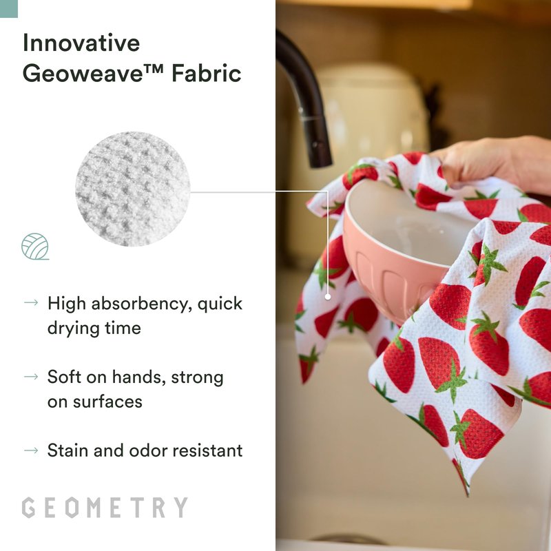 GEOMETRY Spring Kitchen Towels - Quick Dry Microfiber Cloth Spring & Summer Dish Towels for Kitchen Drying - Premium Quick Dry Towel - Sandy, 18" x 30" - 1-Pack