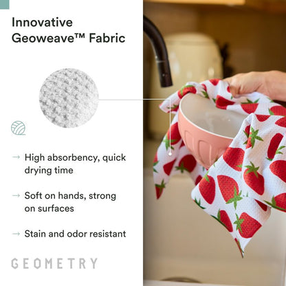 GEOMETRY Spring Kitchen Towels - Quick Dry Microfiber Cloth Spring & Summer Dish Towels for Kitchen Drying - Premium Quick Dry Towel - Sandy, 18" x 30" - 1-Pack