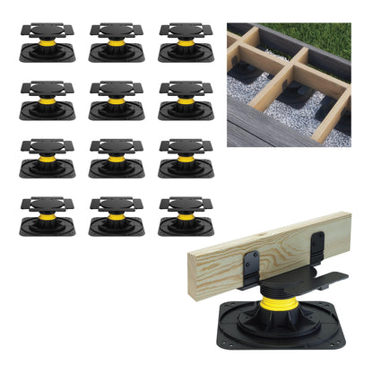 Bison Level.Up System Adjustable Deck Pedestal Joist Support Kit, 12-Pedestal Kit (7079806002)