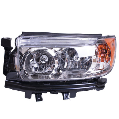 BestParts Headlight Assembly Chrome Housing Halogen Pair Headlight Lamp Compatible with Subaru Forester SG,SG9 2006-2008 Left Driver Right Passenger Side Replace 84001SA461,84001SA471 W/bulbs