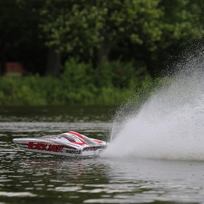 Pro Boat RC Blackjack 42 8S Brushless Catamaran RTRBattery and Charger Not Included White/Red PRB08043T2