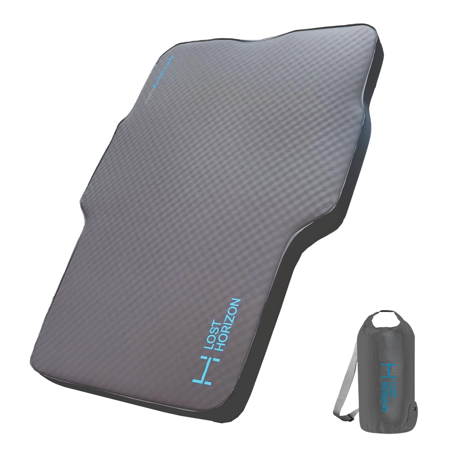 Lost Horizon Truck Bed Camping Air Mattress with Foam, Self Inflating Sleeping Pad for Tacoma 5FT with Pump Sack, 4.5" Thick